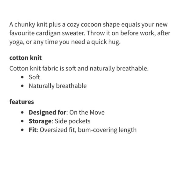 Lululemon Easy Embrace Wrap Sweater Black Oversized Cotton Size XS - Picture 9 of 9